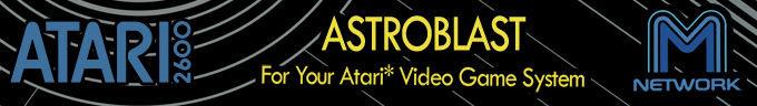 Astroblast logo for Atari 2600